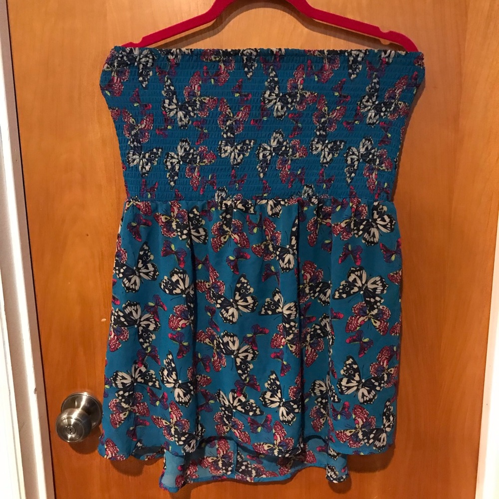 No Boundries Blue Butterfly Sleeveless Tank